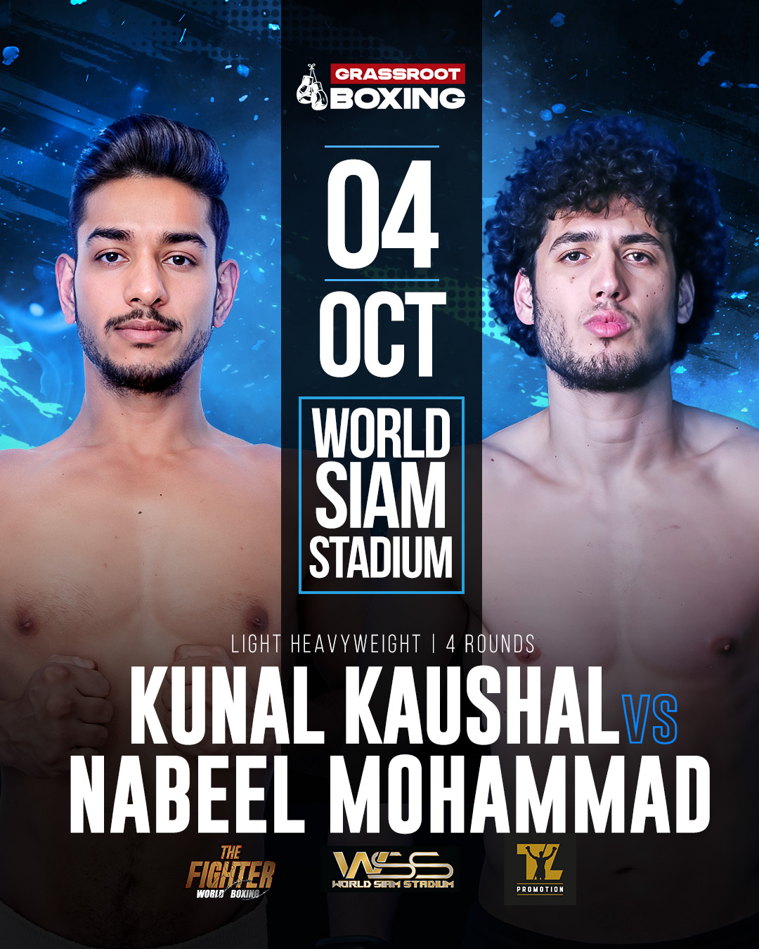 Official fight poster — Nabil Alawneh vs Kunal Kaushal, Oct 4, 2025
